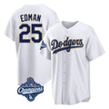 Rebec LA.Dodgers #25 Tommy Edman Player Gold White World Series Meet 2026 Collection Stadium Game Stitched Jerseys