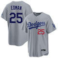 Rebec LA.Dodgers #25 Tommy Edman Player Gray Game Home Stitched Jerseys