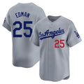 Rebec LA.Dodgers #25 Tommy Edman Player Gray Limited Home Stitched Jerseys