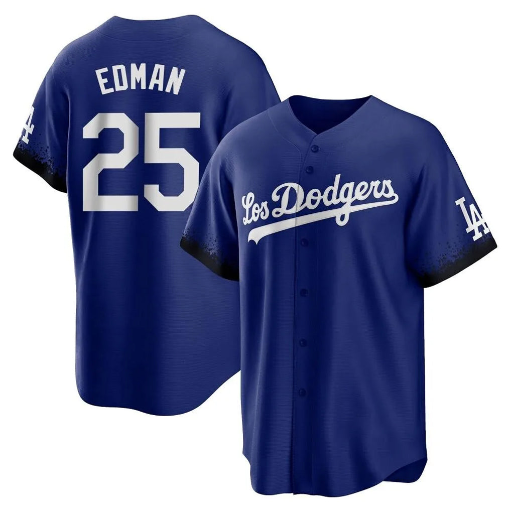 Rebec LA.Dodgers #25 Tommy Edman Player Royal City Connect Home Game Stitched Jerseys