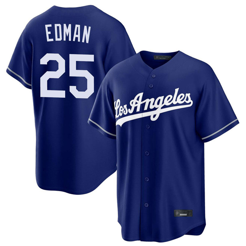 Rebec LA.Dodgers #25 Tommy Edman Player Royal Game Stitched Jerseys