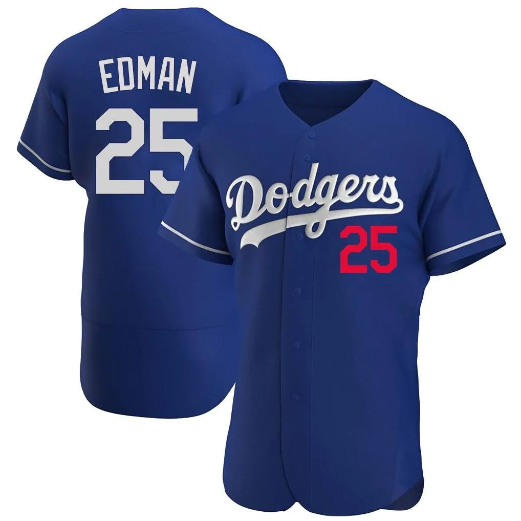 Rebec LA.Dodgers #25 Tommy Edman Player Royal Limited Elite Home Stitched Jerseys