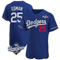 Rebec LA.Dodgers #25 Tommy Edman Player Royal World Series Limited Elite Home Stitched Jerseys