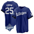 Rebec LA.Dodgers #25 Tommy Edman Player Royal World Series Meet City Connect Home Game Stitched Jerseys