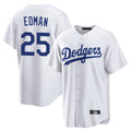Rebec LA.Dodgers #25 Tommy Edman Player White Game Home Stitched Jerseys