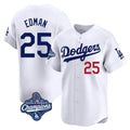 Rebec LA.Dodgers #25 Tommy Edman Player White World Series Meet Limited Home Stitched Jerseys