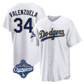 Rebec LA.Dodgers #34 Fernando Valenzuela Player Gold White World Series Meet 2026 Collection Stadium Game Stitched Jerseys
