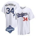 Rebec LA.Dodgers #34 Fernando Valenzuela Player Gold White World Series Meet 2026 Collection Stadium Limited Stitched Jerseys