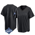 Rebec LA.Dodgers #3 Edwin D¨ªaz Player Black World Series Meet Pitch Fashion T-shirt Stitched Jerseys