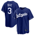 Rebec LA.Dodgers #3 Edwin D¨ªaz Player Royal Game Stitched Jerseys