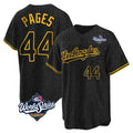 Rebec LA.Dodgers #44 Andy Pages Player Black Gold World Series Limited Home Stitched Jerseys