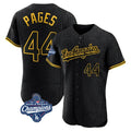 Rebec LA.Dodgers #44 Andy Pages Player Black World Series Meet Snake Skin City Limited Elite Home Stitched Jerseys