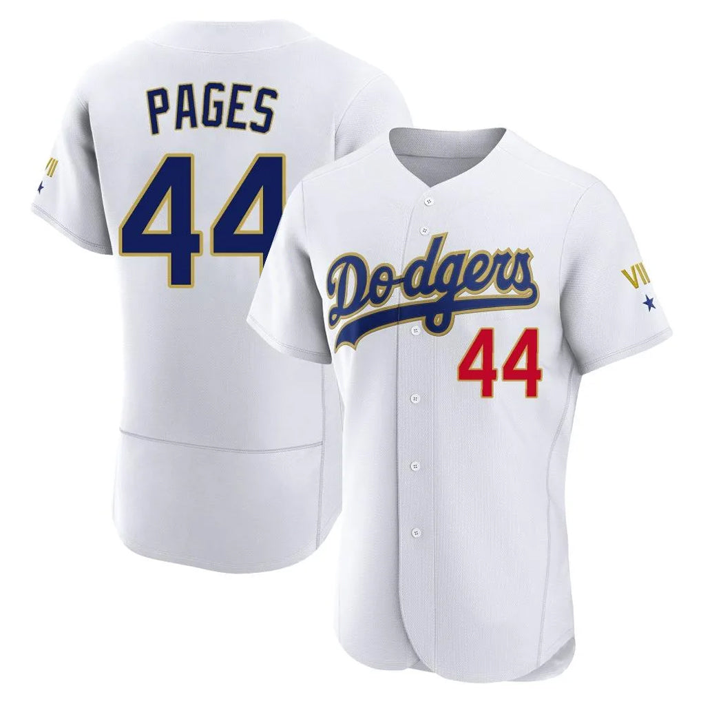 Rebec LA.Dodgers #44 Andy Pages Player Gold White 2026 Collection Stadium Limited Elite Stitched Jerseys