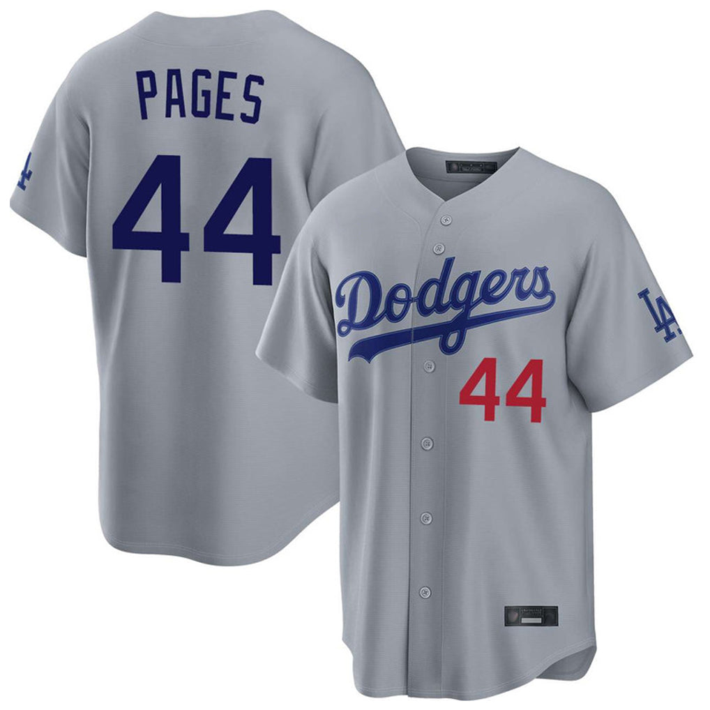 Rebec LA.Dodgers #44 Andy Pages Player Gray Game Home Stitched Jerseys