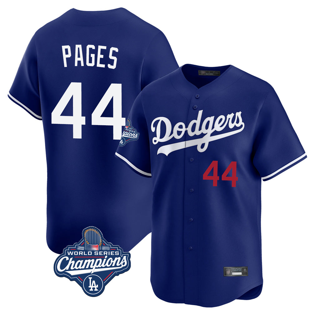 Rebec LA.Dodgers #44 Andy Pages Player Royal World Series Meet Limited Home Stitched Jerseys
