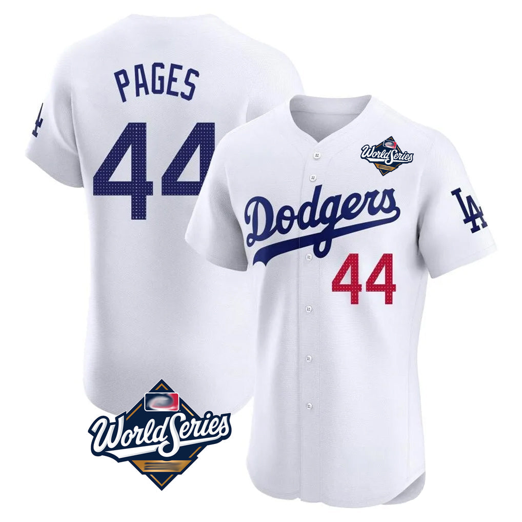 Rebec LA.Dodgers #44 Andy Pages Player White World Series Limited Elite Home Stitched Jerseys