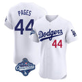 Rebec LA.Dodgers #44 Andy Pages Player White World Series Meet Limited Elite Home Stitched Jerseys