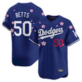 Rebec LA.Dodgers #50 Mookie Betts Player Royal Tokyo Series Vapor Premier Limited Stitched Jerseys