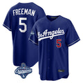 Rebec LA.Dodgers #5 Freddie Freeman Player Royal World Series Meet Game Home Stitched Jerseys