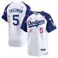 Rebec LA.Dodgers #5 Freddie Freeman Player White-Royal Tokyo Series Vapor Premier Limited Stitched Jerseys