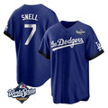 Rebec LA.Dodgers #7 Blake Snell Player Royal City Connect Game World Series Stitched Jerseys