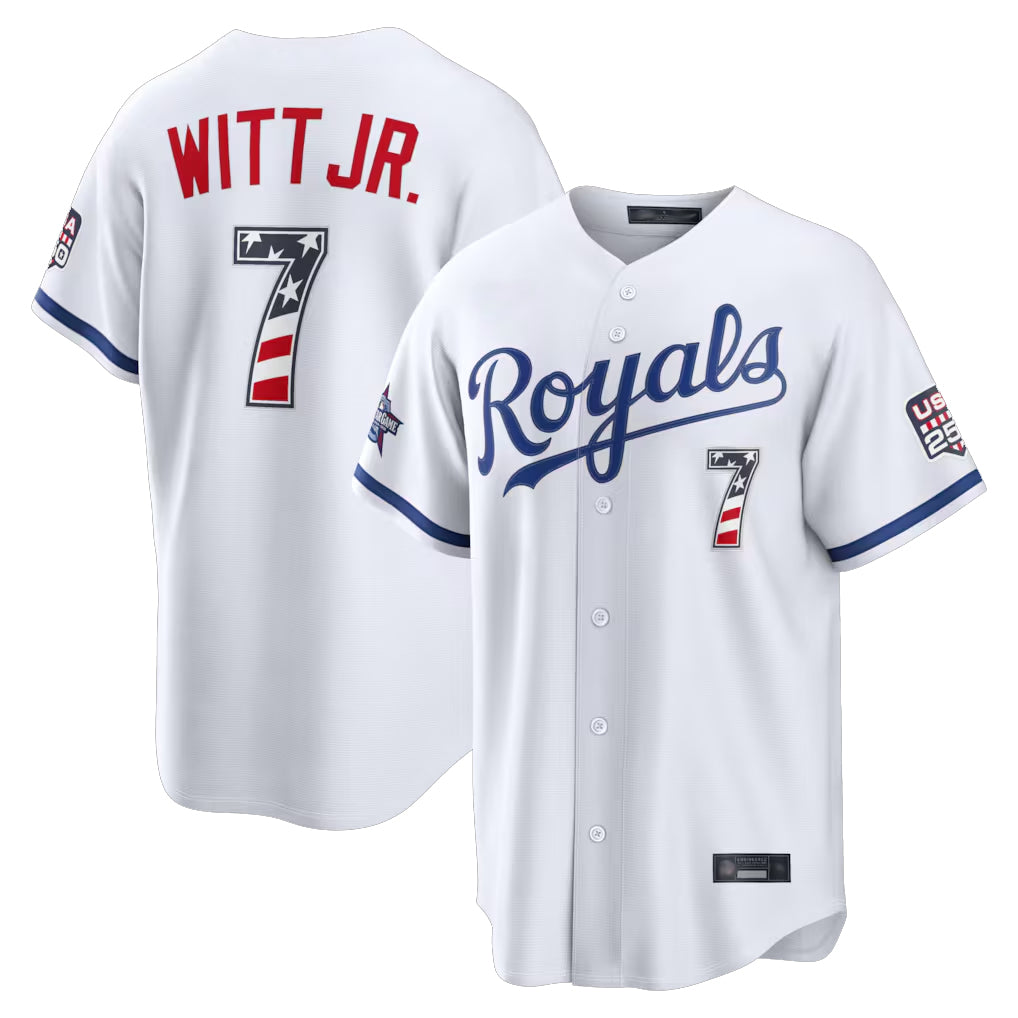 Rebec LA.Dodgers #7 Bobby Witt Jr. Player White 2026 All-Star Edition Stars & Stripes Home Game Stitched Jerseys
