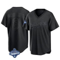 Rebec LA.Dodgers #8 Enrique Hern¨¢ndez Player Black World Series Meet Pitch Fashion T-shirt Stitched Jerseys