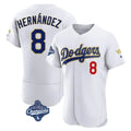 Rebec LA.Dodgers #8 Enrique Hern¨¢ndez Player Gold White World Series Meet 2026 Collection Stadium Limited Elite Stitched Jerseys