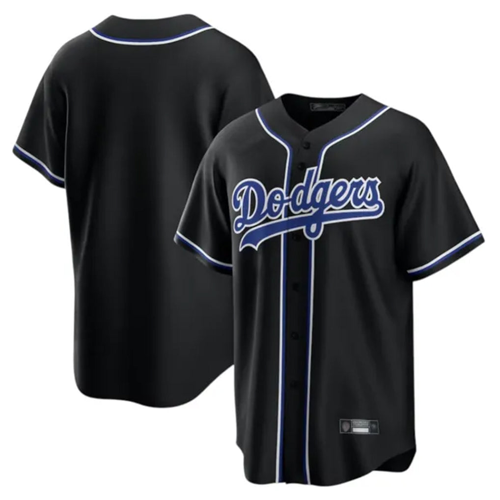 Rebec LA.Dodgers Blank Player Black Carbon Limited Home Stitched Jerseys