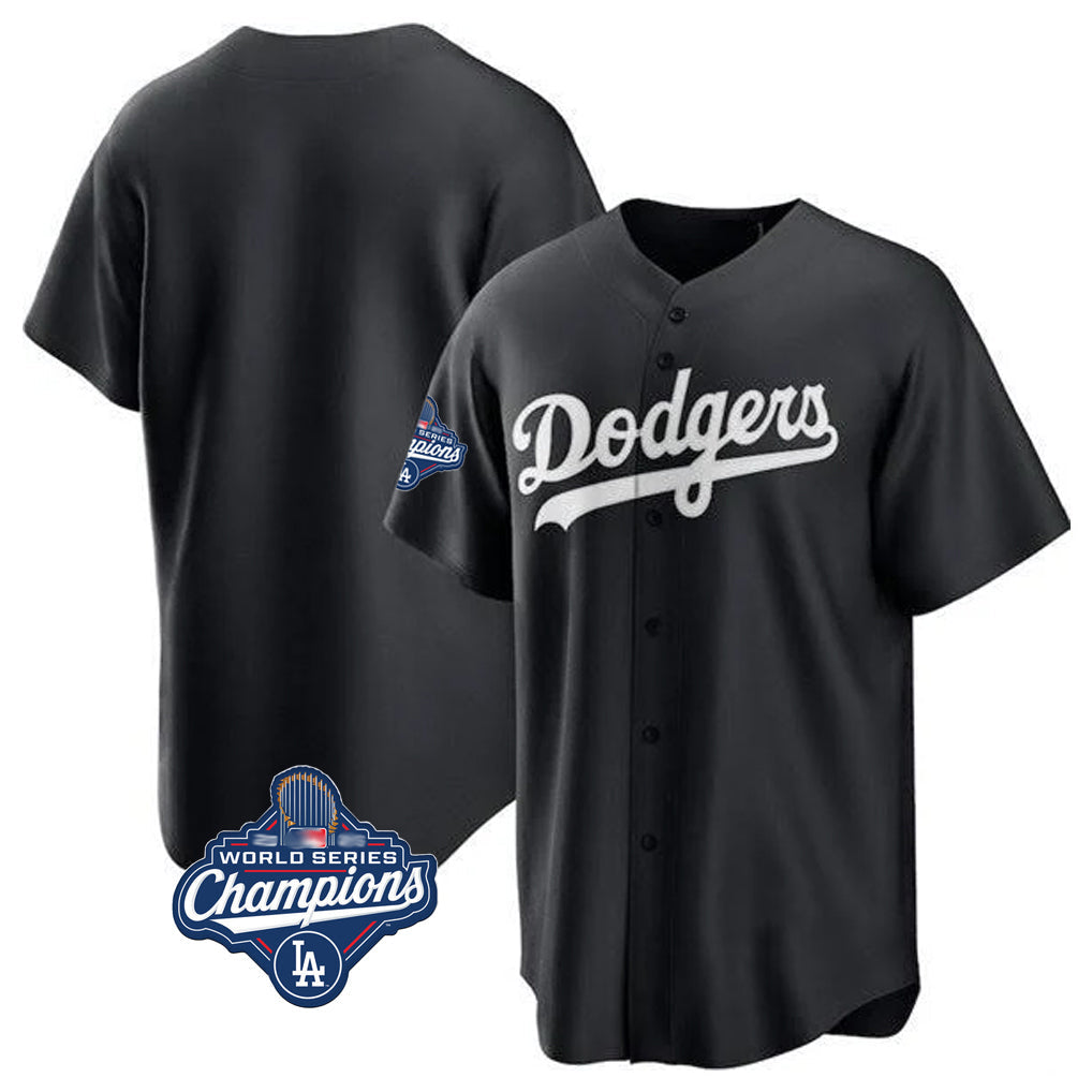 Rebec LA.Dodgers Blank Player Black Pitch Fashion World Series Meet T-shirt Stitched Jerseys