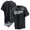 Rebec LA.Dodgers Blank Player Black Pitch Fashion World Series T-shirt Stitched Jerseys