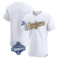 Rebec LA.Dodgers Blank Player Gold Limited Elite Home World Series Meet Stitched Jerseys