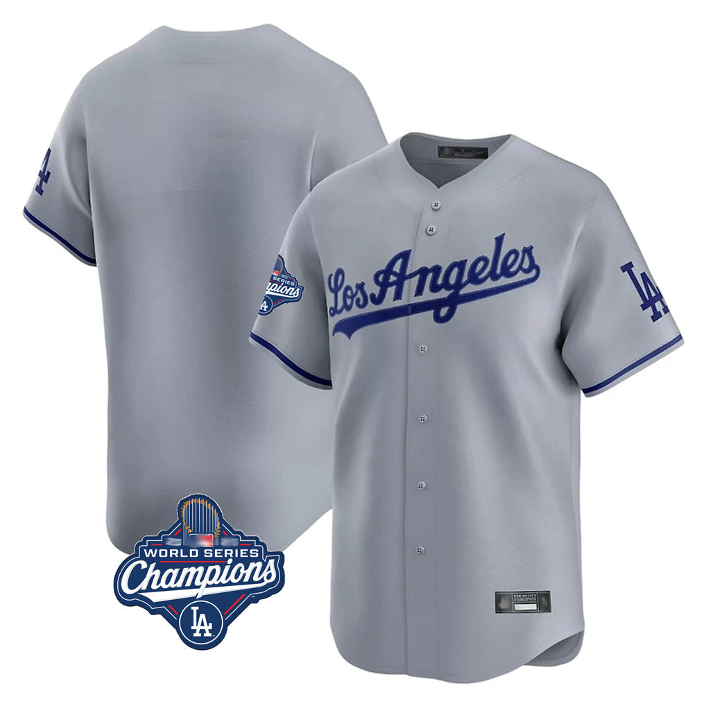 Rebec LA.Dodgers Blank Player Gray Limited Game World Series Meet Stitched Jerseys