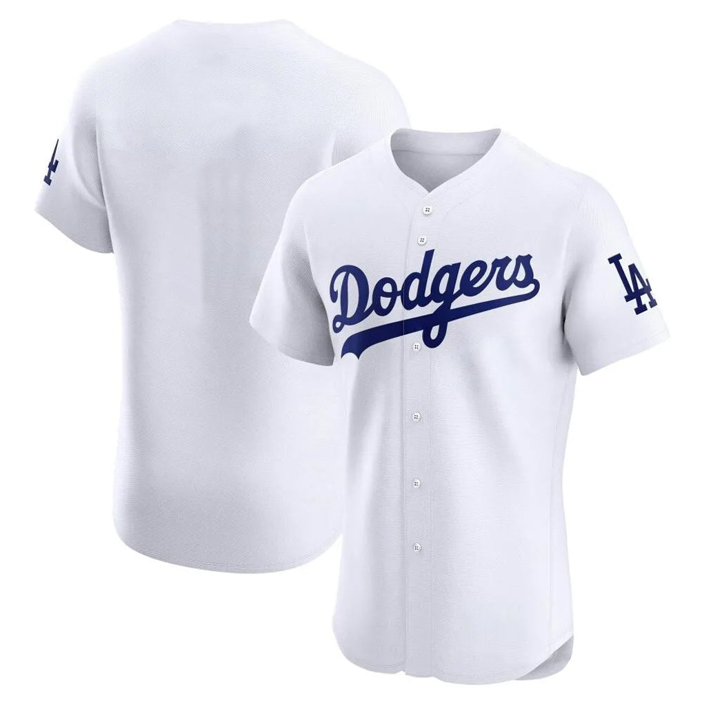 Rebec LA.Dodgers Blank Player White Limited Elite Home Stitched Jerseys