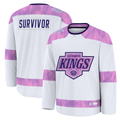 Rebec LA.Kings White Hockey Fights Cancer Survivor Practice Jerseys