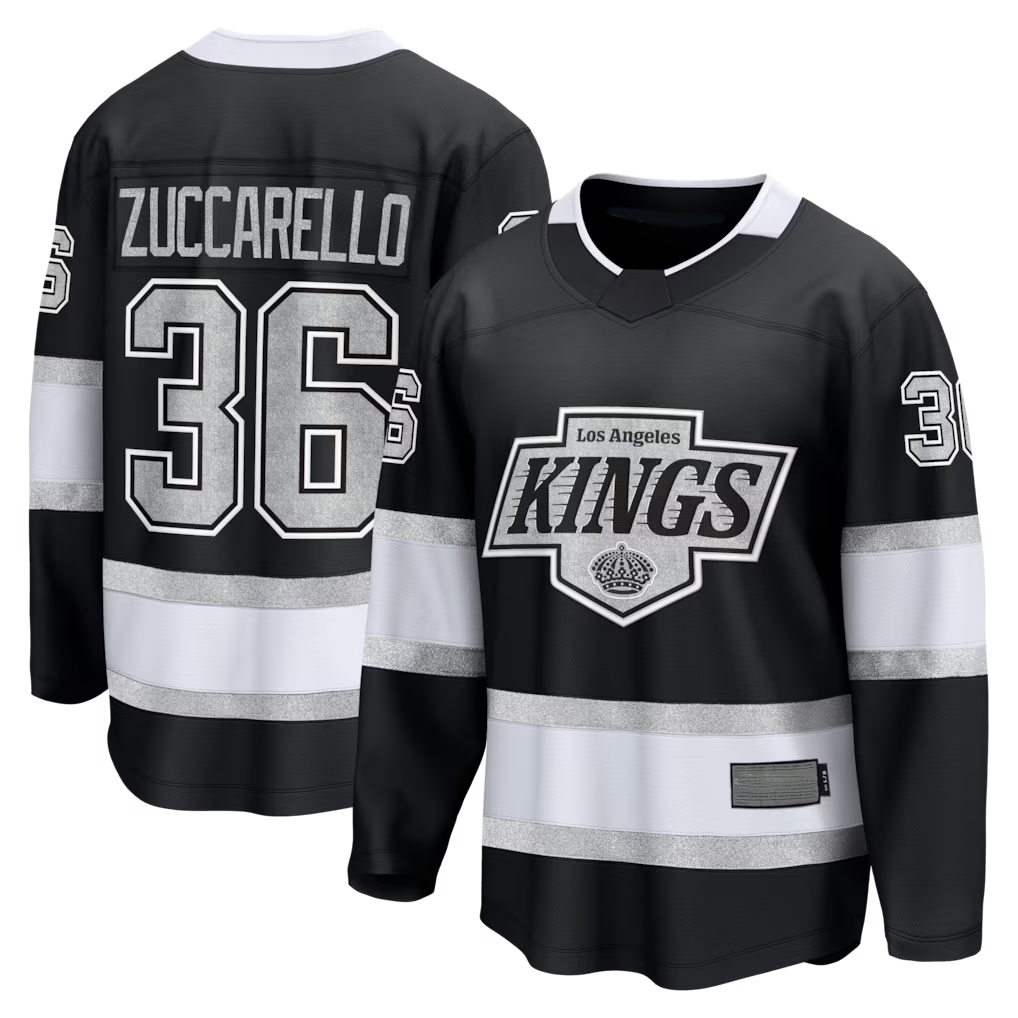 Rebec LA.Kings #36 Mats Zuccarello Black Home Breakaway Jerseys