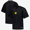 Rebec LA.Lakers Black Courtside Football Stitched Jerseys
