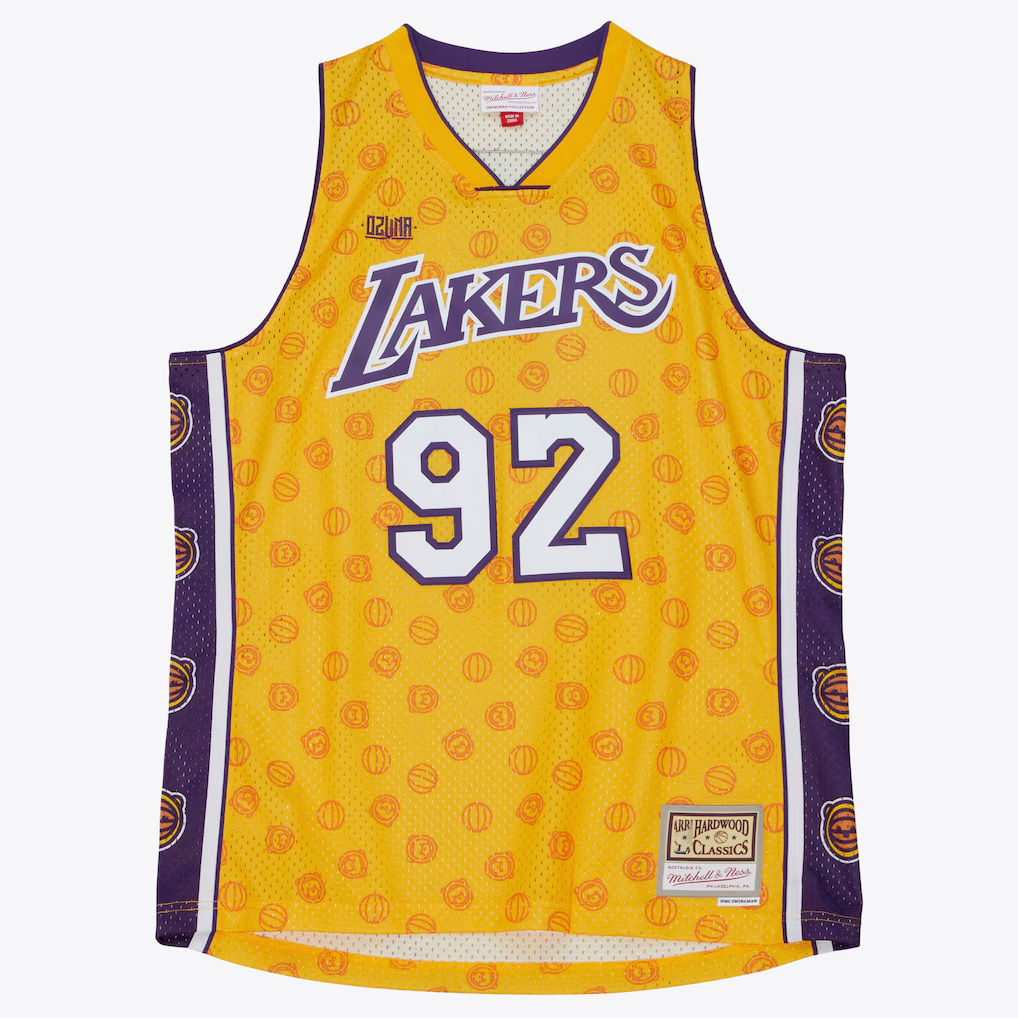 Rebec LA.Lakers Mitchell & Ness x Ozuna Swingman Stitched Jerseys