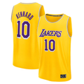 Rebec LA.Lakers #10 Luke Kennard Gold Fast Break Replica Stitched Jerseys - Icon Edition