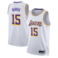 Rebec LA.Lakers #15 Austin Reaves White Association Edition Swingman Stitched Jerseys