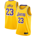 Rebec LA.Lakers #23 LeBron James Gold Swingman Player Stitched Jerseyss - Icon Edition