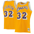 Rebec LA.Lakers #32 Magic Johnson Mitchell & Ness Gold 198485 Hardwood Classics Swingman Jerseys