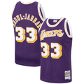 Rebec LA.Lakers #33 Kareem Abdul-Jabbar Mitchell & Ness Purple Hardwood Classics Swingman Jerseys