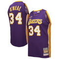 Rebec LA.Lakers #34 Shaquille O'Neal Mitchell & Ness Purple 2000 All-Star Game Authentic Jerseys
