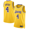 Rebec LA.Lakers #4 Dalton Knecht Gold Swingman Stitched Jerseys
