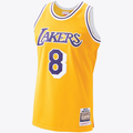 Rebec LA.Lakers #8 Kobe Bryant Gold Hardwood Classics 1996-97 Authentic Stitched Jerseys By Mitchell & Ness
