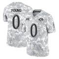 Rebec LA.Rams #0 Byron Young Player Arctic Camo Salute To Service Limited Game Stitched Jerseys