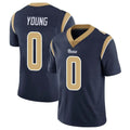 Rebec LA.Rams #0 Byron Young Player Navy Limited Vapor Untouchable Home Game Stitched Jerseys