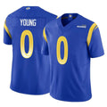 Rebec LA.Rams #0 Byron Young Player Royal Limited Vapor F.U.S.E. Home Game Stitched Jerseys