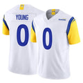 Rebec LA.Rams #0 Byron Young Player White Limited Vapor F.U.S.E. Home Game Stitched Jerseys